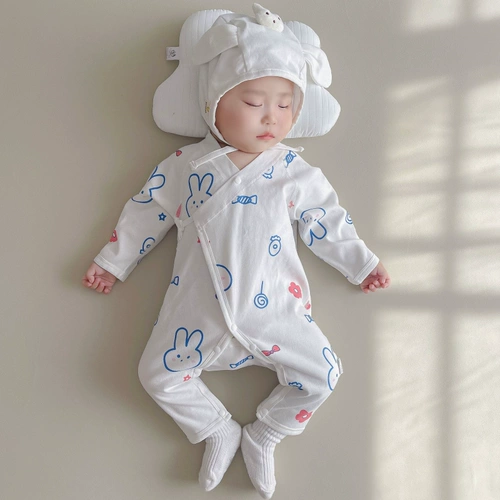 Детский осенний летний комбинезон для новорожденных, лонгслив, боди, пижама