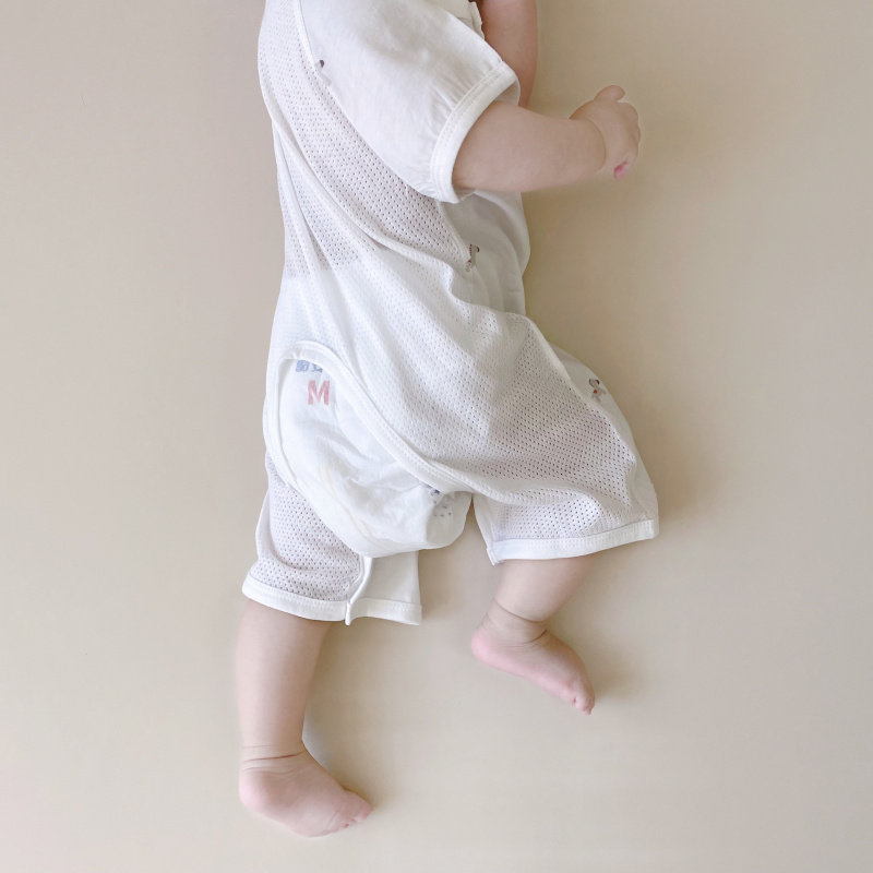 Summer Pure Cotton Cardigan Homewear Children's Jumpsuit — 6