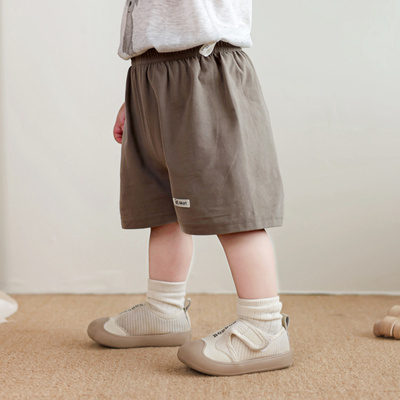 Summer Kids Shorts Men's and Women's Baby Thin Pure Cotton Casual Fifth Pants Middle Pants Baby Home Open-Seat Pants 0-3 — 3
