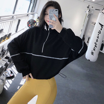 annerun Half Zipper Sports Sweater Women Loose Autumn Winter Quick Dry Yoga Clothing Coat Long Sleeve Fitness Top