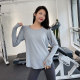 annerun sports top women's loose slimming internet celebrity fitness wear running cover-up ແຫ້ງໄວ ເສື້ອຍືດແຂນຍາວໂຍຄະໃສ່