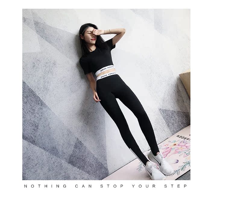 Anne chạy thể thao phù hợp với nữ chặt chẽ quần áo yoga gầy khô nhanh phòng tập thể dục chạy quần áo tập thể dục 2018 mới quần adidas