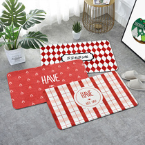 Christmas door home mat entrance mat bedroom door kitchen bathroom absorbent foot mat bathroom non-slip mat