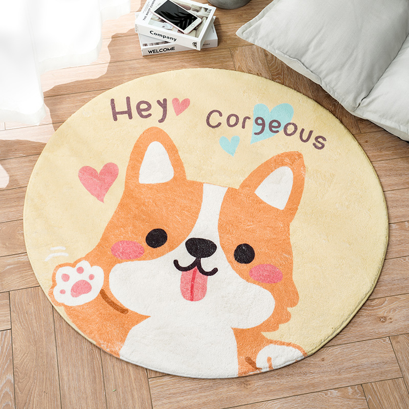 Round Bathroom Doormat ANTI-SLIP BEDROOM DOOR CUSHION FOOT CUSHION HOME ENTRANCE DOOR RUG WATER ABSORBENT COOL MAT MAKEUP ROOM GROUND MAT