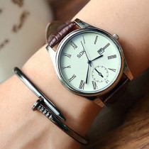 Large Dial Korean Version Fashion Minimalist Women Watch Wave Belt Male Watch Student Casual Couple Ultra Slim Waterproof Quartz Watch
