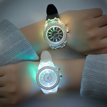 South Korea ulzzang hair luminous led personality exo trend men and women children simple primary and secondary school childrens watches