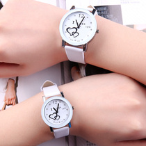 Send Rose Flowers Gifts Korean Version Original Accommodation Student Couple Watches A Pair Of Price Belts Fashion Trends Male And Female Middle School Students