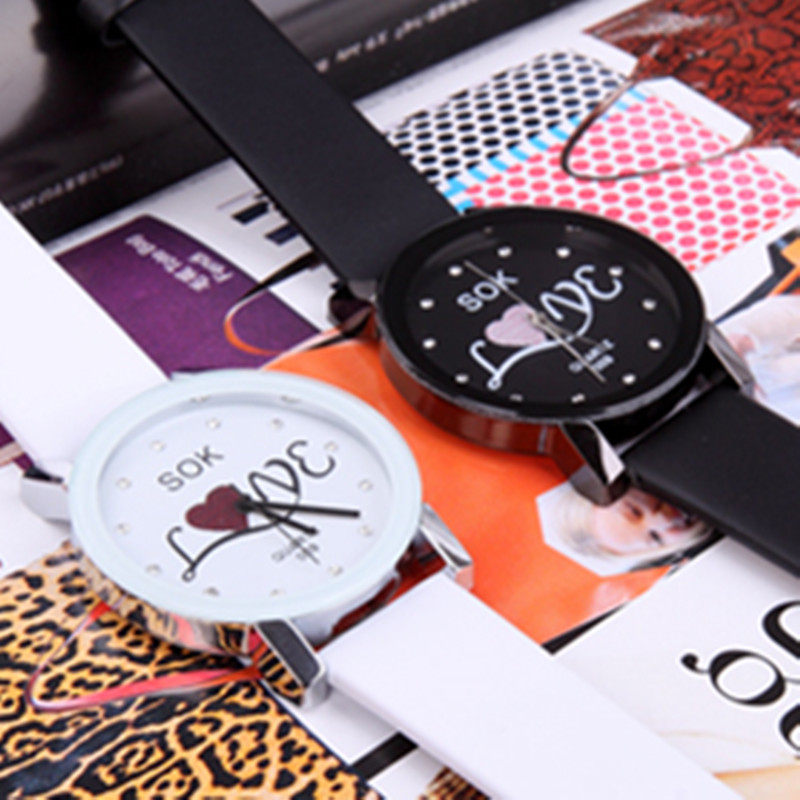 Valentine's Day gift Korean version student couple watches a pair of price-belt waterproof trends Quartz Brief Middle School