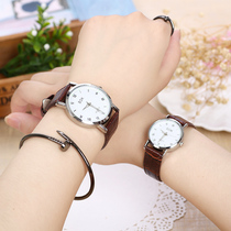 Fashion casual atmosphere Korean watch ladies student waterproof simple trend male expression couple watch 2018 new