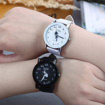 Cards Korean Version Women Watch Fashion Waterproof Strap Students Watch Mens And Womens Retro Lovers Watch Trend Mens Watches