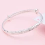 Nhà bạc Shun Khánh 999 Full Silver Starry Vòng bụng bạc Vòng đeo tay cá tính Trang sức bạc Sterling Gửi bạn gái Quà tặng sinh nhật vòng tay tinh lâm