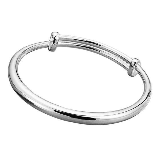 Shunqing Yinlou S9999 sterling silver bracelet for young women, parent-child style, full silver bracelet, baby one-month-old gift