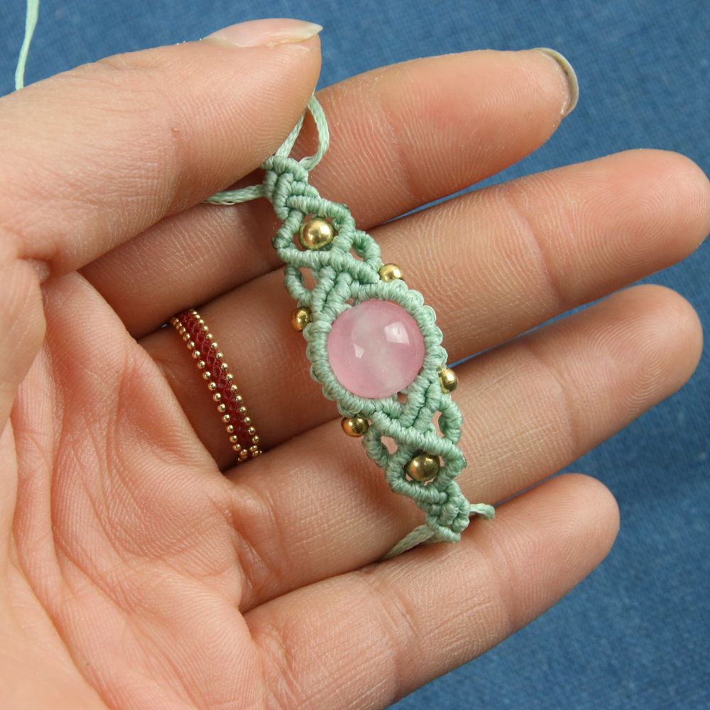 Miaozhu macrame sáp dây tự làm vòng tay vòng chân bện dây bện gói vật liệu để gửi hướng dẫn - Vòng chân vòng đeo chân nữ bằng vàng