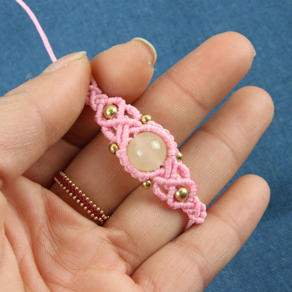Miaozhu macrame sáp dây tự làm vòng tay vòng chân bện dây bện gói vật liệu để gửi hướng dẫn - Vòng chân vòng đeo chân nữ bằng vàng