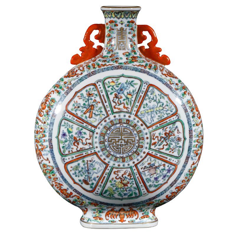 Jingdezhen ceramic see colour porcelain dou archaize sweet on bottles of Chinese style living room porch antique decoration and furnishing articles