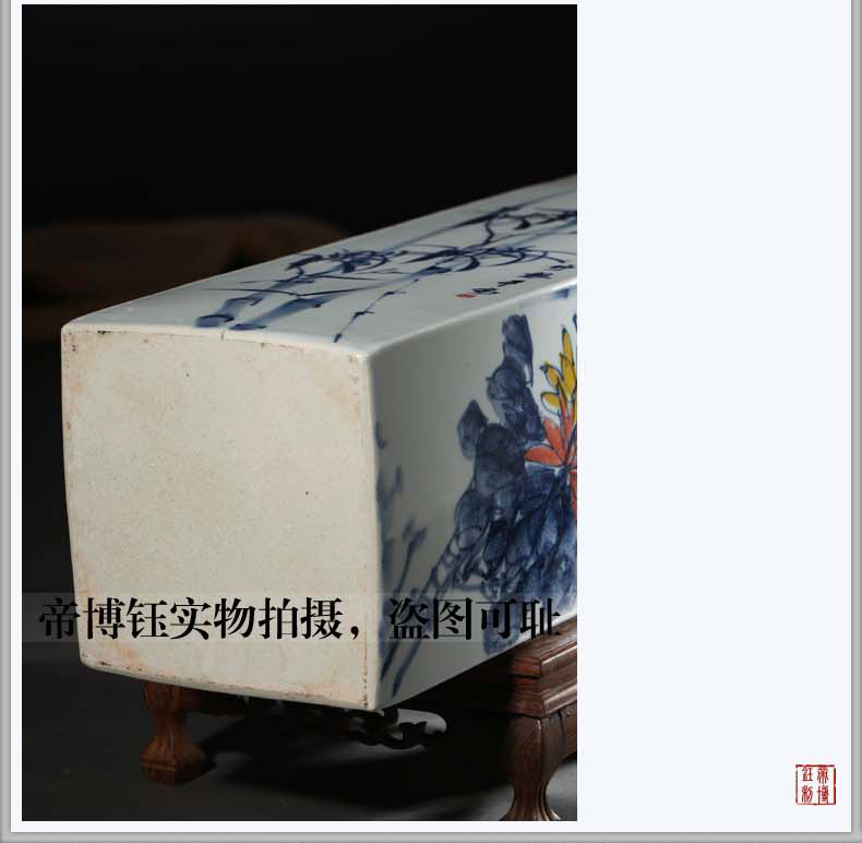 Jingdezhen blue and white by patterns of hand - made ceramics of large vases, flower arranging and calligraphy scrolls cylinder furnishing articles