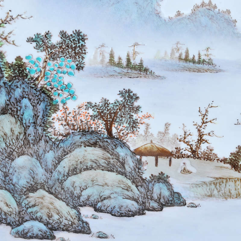 Jingdezhen ceramics giant expeditions Feng Huiying hand - made porcelain plate frame sitting room adornment household furnishing articles