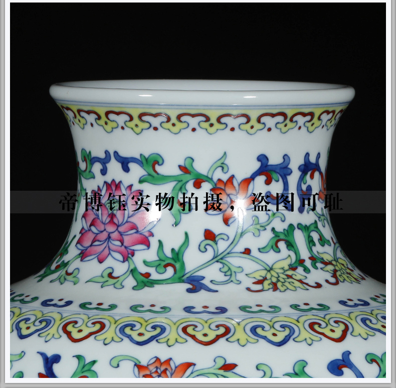 Antique hand - made porcelain of jingdezhen ceramics bucket color dragon in the ocean 's day bottles of the sitting room porch decoration furnishing articles