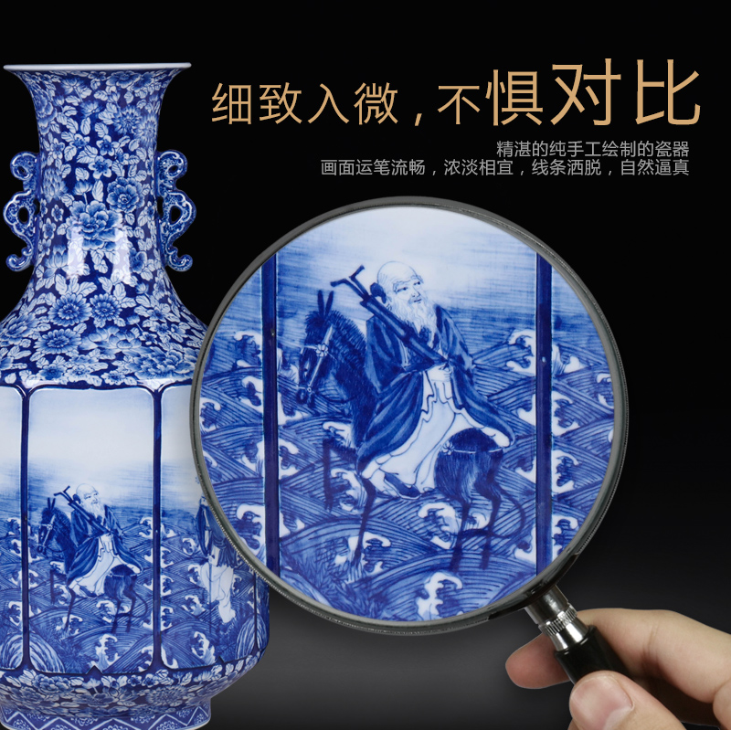 Jingdezhen ceramics have the blue and white sea imitation the qing qianlong furnishing articles sitting room home decor collection