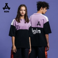 KON Хлопковая летняя брендовая футболка в стиле хип-хоп, свободный крой, короткий рукав, европейский стиль