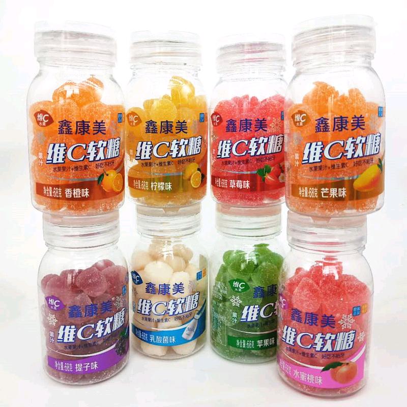 6 Bottles Juice Vitamin C Soft Sugar Children Students Adults Healthy Nutrition High Quality Casual Snack Net Red Qq Sugar