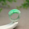 Myanmar natural grade A jadeite saddle ring
