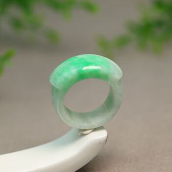Myanmar natural grade a jadeite saddle ring