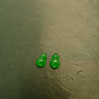 Full green myanmar natural grade a jade gourd ring face