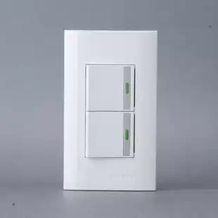 Hongyan switch socket switch panel switch Yabai C120*60 two-open double-cut fluorescent double-switch double-cut