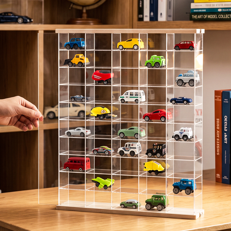 Acrylic Storage Box 1:64 Hot Wheels Tomica Car Model Matchbox Sports Car Solid Wood Multi-Compartment Display Stand Acrylic Storage Box 1:64 Hot Wheels Tomica Car Model Matchbox Sports Car Solid Wood Multi-Compartment Display Stand