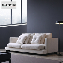 Such as Ente-style modern minimalist trio bits combined down fabric sofa designer cotton linen sofa B059