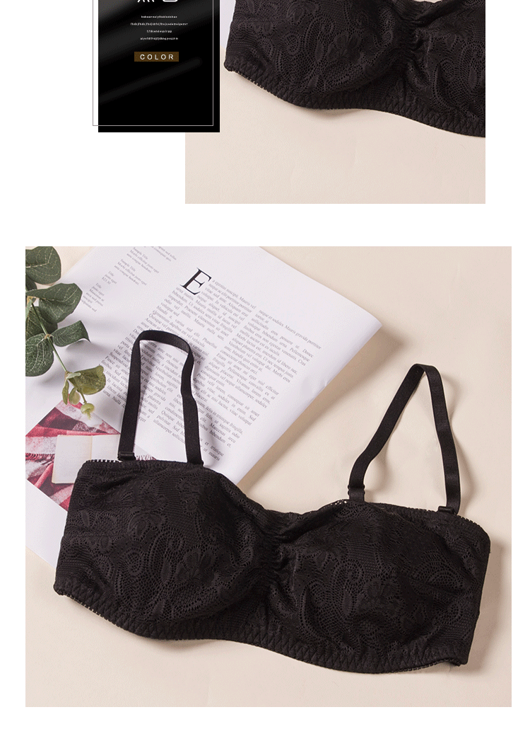 Lụa không có vòng thép không có dây đeo vai phần mỏng non-slip thu thập đồ lót ren sexy vô hình ống top bra mùa hè nữ