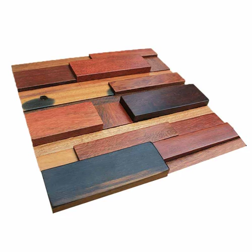 Ретро мозаика из натурального дерева