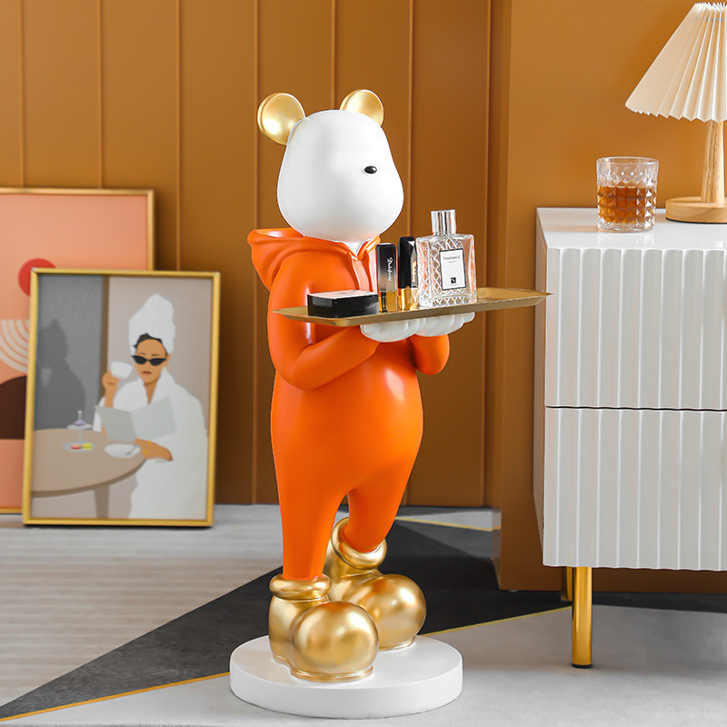 Netred violent bear decoration decoration living room large landing tray TV cabinet light luxury high-end home software