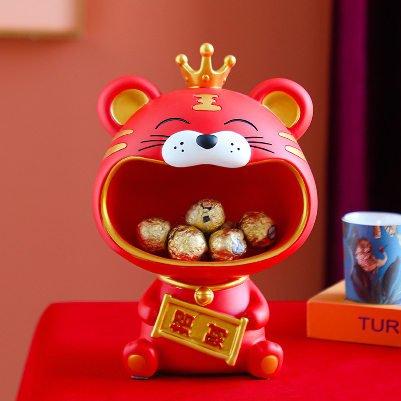 Tiger Year of the Year auspicious object Small tiger swing piece in door Xuanguan key containing living room bedroom home Decorative Goods