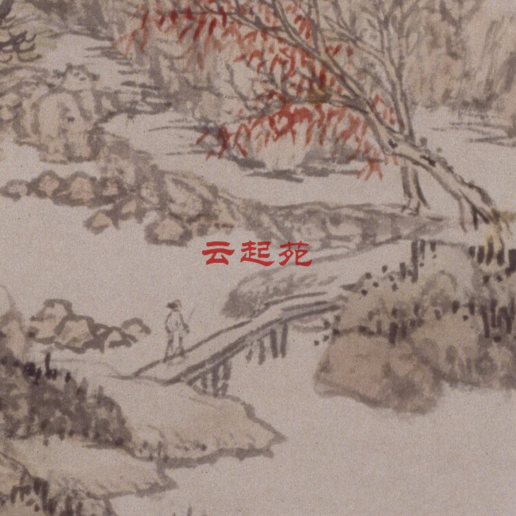 Qing Dynasty King Hui Yushan Maple Forest Map Z HD electronic picture 106M decorative propaganda material