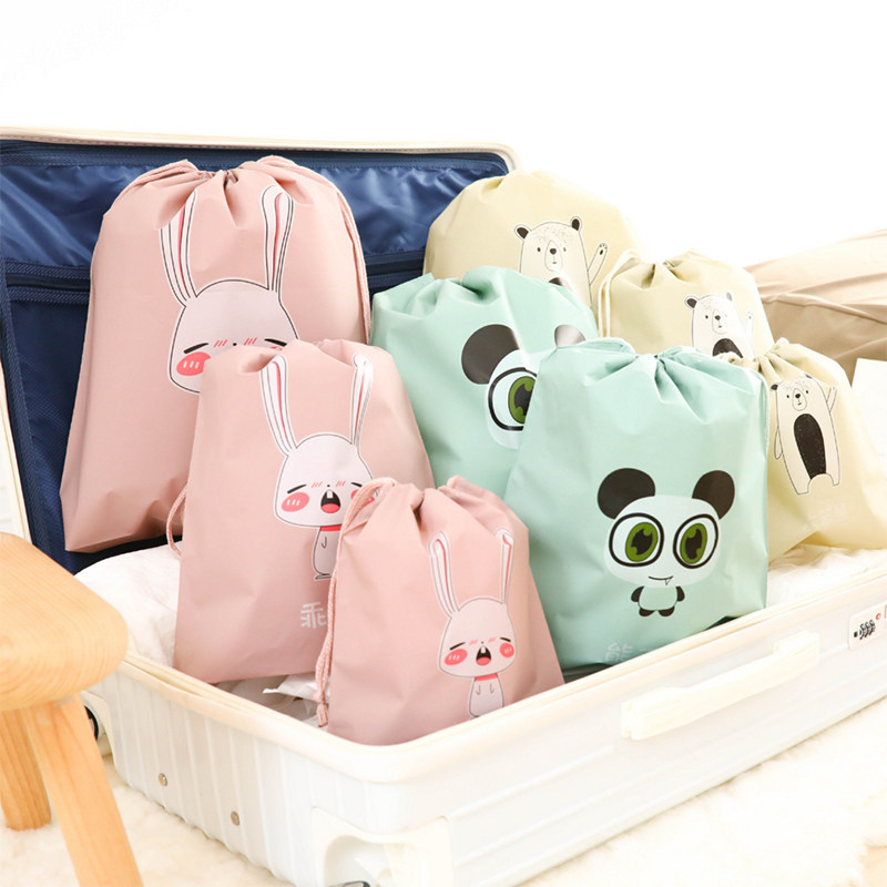 Drawing rope bunches Mouth Cashier Bags Clothes Lingerie Small Bear Toy Collection Bags Travel Waterproof Suitcases Split Up Pack