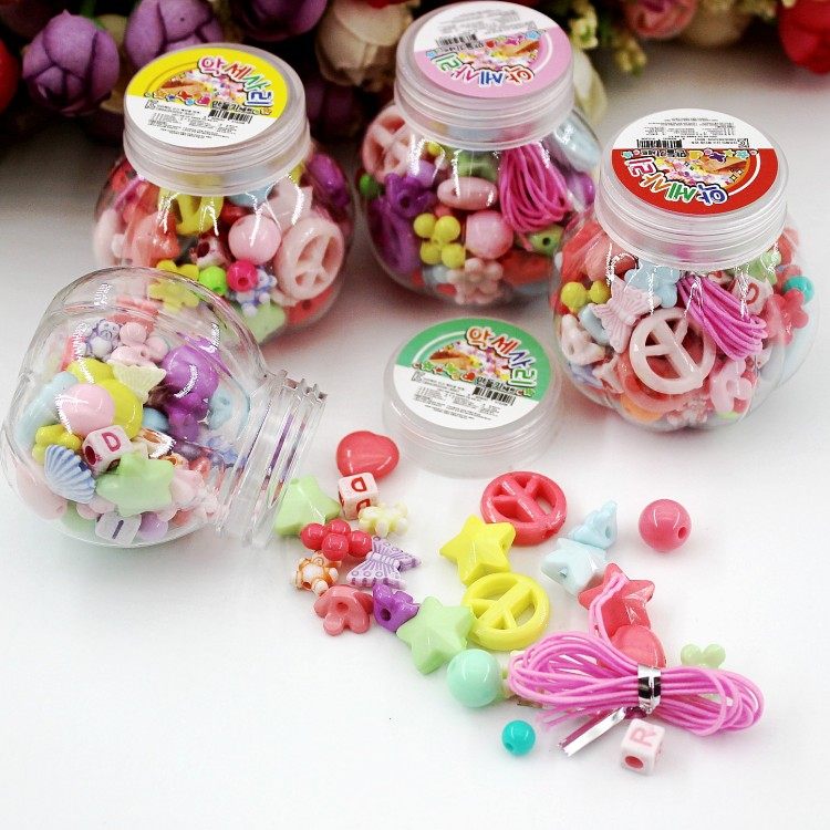 diy children's beaded toy educational handmade material bag baby beaded Girl Necklace hand gift