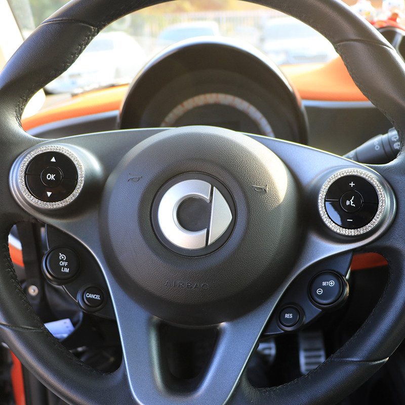 New Mercedes smart modified steering wheel with diamond paste car interior 2015-2018 car paste accessories decoration