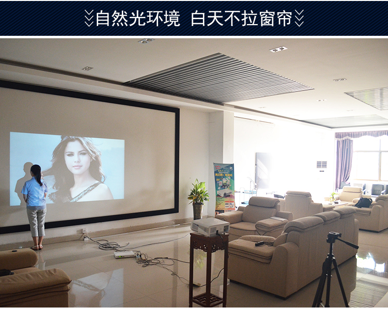 Máy chiếu vội vàng m5 không dây WiFi điện thoại di động HD 1080P máy vi tính giải trí gia đình - Máy chiếu