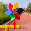 Colorful rotating windmill children's scooter bicycle baby stroller decorative pendant small windmill outdoor toy