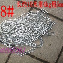 No. 8 coarse 5mm galvanized iron chain warehouse gate car lock reinforcement solid iron chain ring purchase the whole river Zhejiang