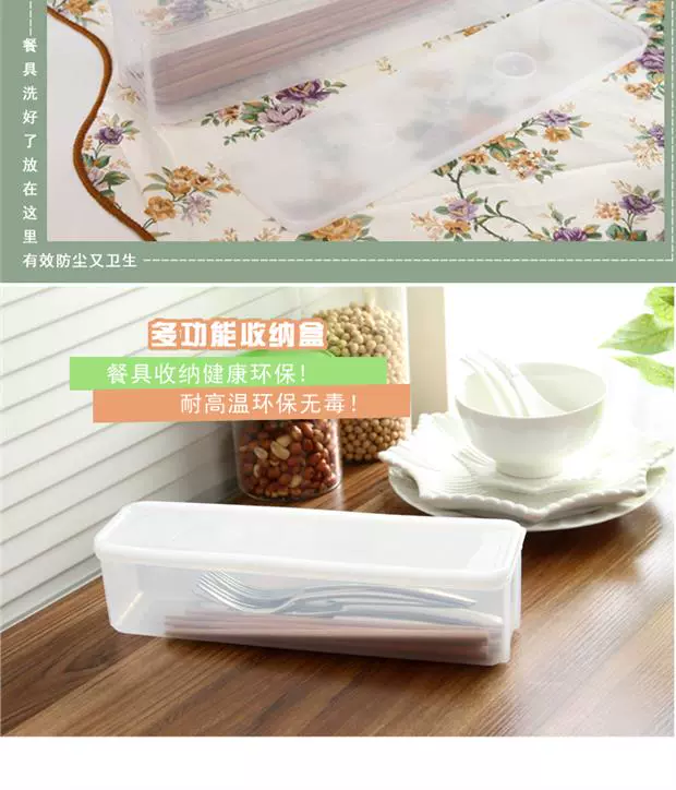 Thoát nước hộp đũa có nắp dụng cụ nhà bếp khuôn lưu trữ hộp nhựa muỗng đũa đũa lồng ống ống đũa