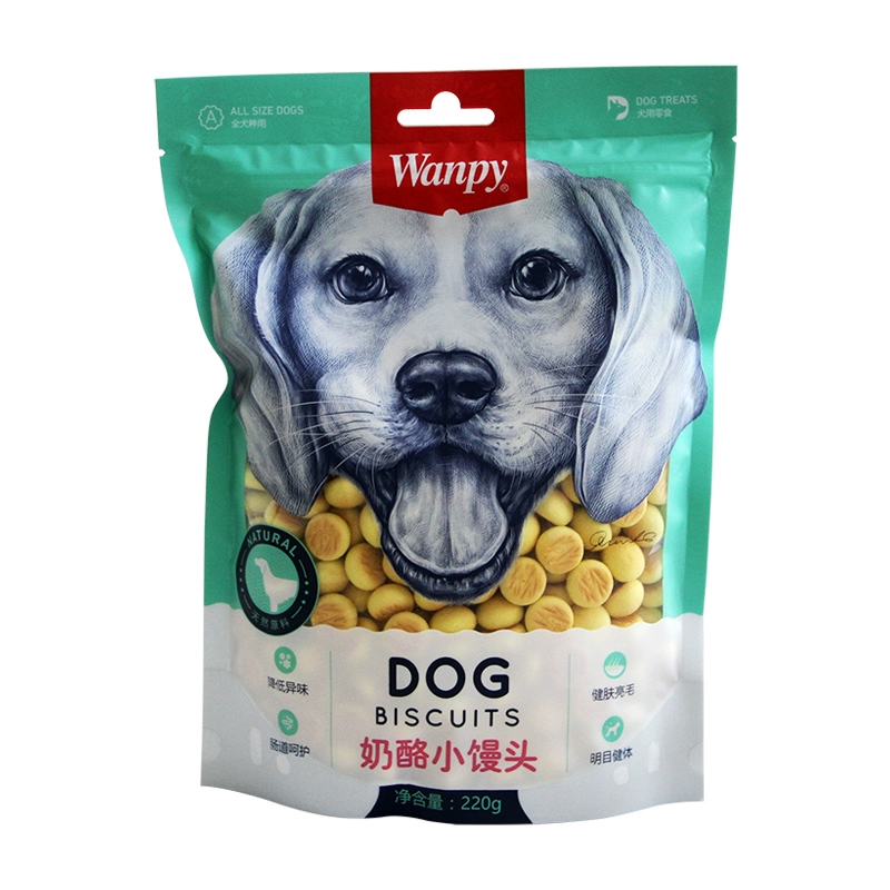 Wanpy Naughty Cheese Bun 220g Đồ ăn nhẹ cho chó Bánh quy cho thú cưng Khử mùi cho chó Molar Pomeranian Thức ăn cho chó con - Đồ ăn vặt cho chó