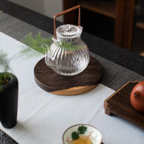 Rosewood ebony Solid wood teapot mat Pot bearing Heat insulation pot seat Dry bubble table Pot Support pot mat Tea ceremony spare parts