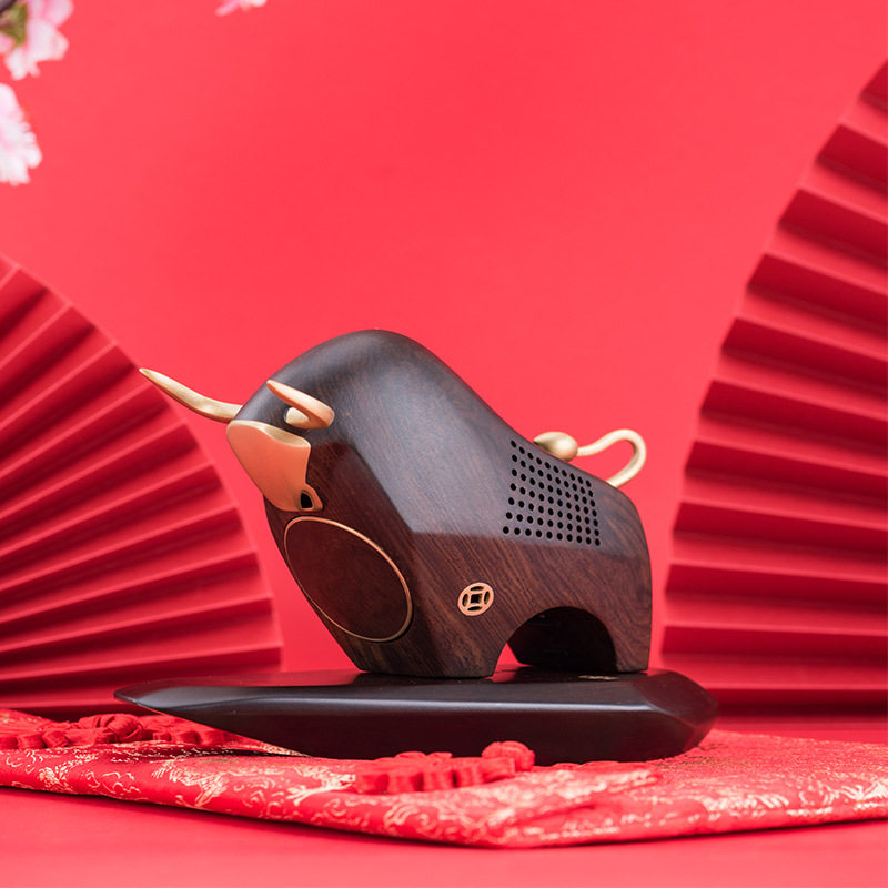 Wise Classical Music Machine Bull Ware Fragrance Bluetooth Player Music Incense Burner Card PHONE WIRELESS USB CONNECT MINI SOUND OLD MAN PORTABLE HOME OUTDOOR SMALL INSERT MACHINE