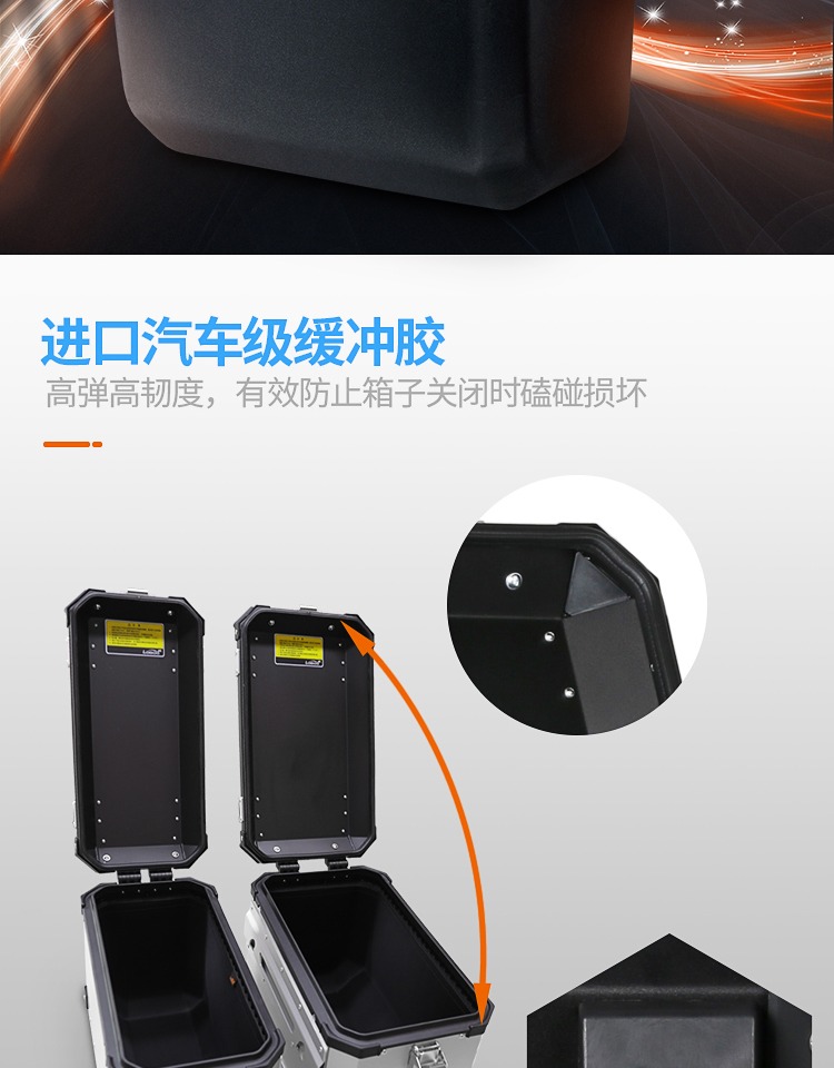 LOBOO củ cải ba hộp xe máy Kawasaki động vật Versys 650 bên hộp sửa đổi bên nhôm hộp phía sau hộp cốp sau xe máy