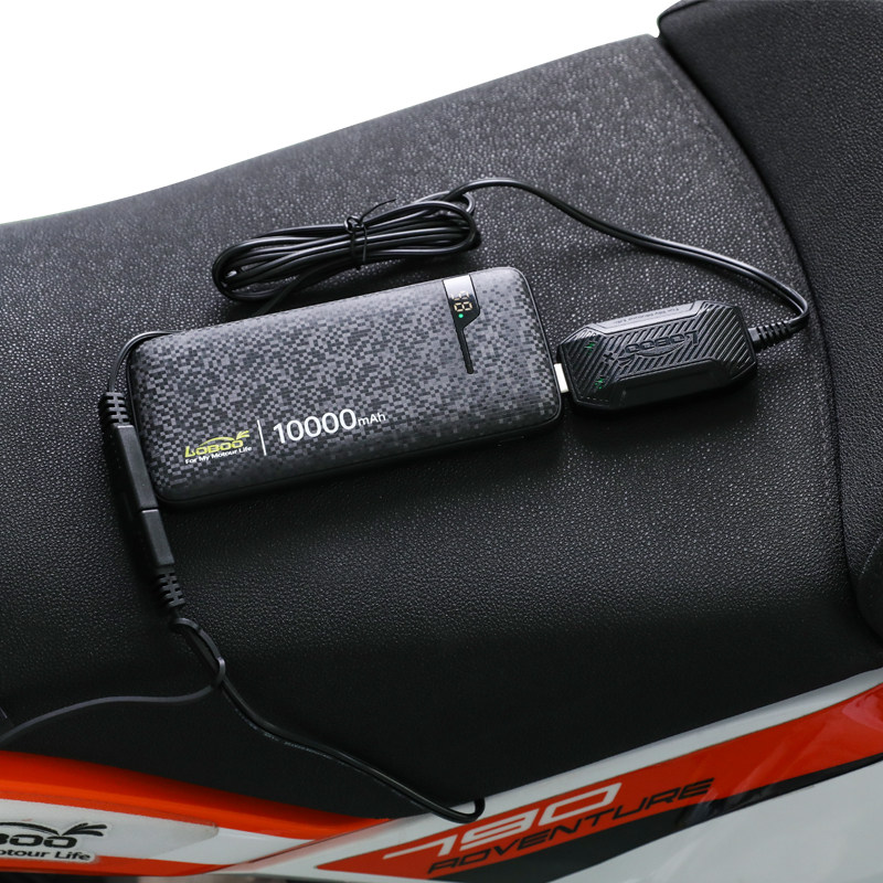 LOBOO smart motorcycle battery charger Motorcycle USB portable fast charging lithium battery