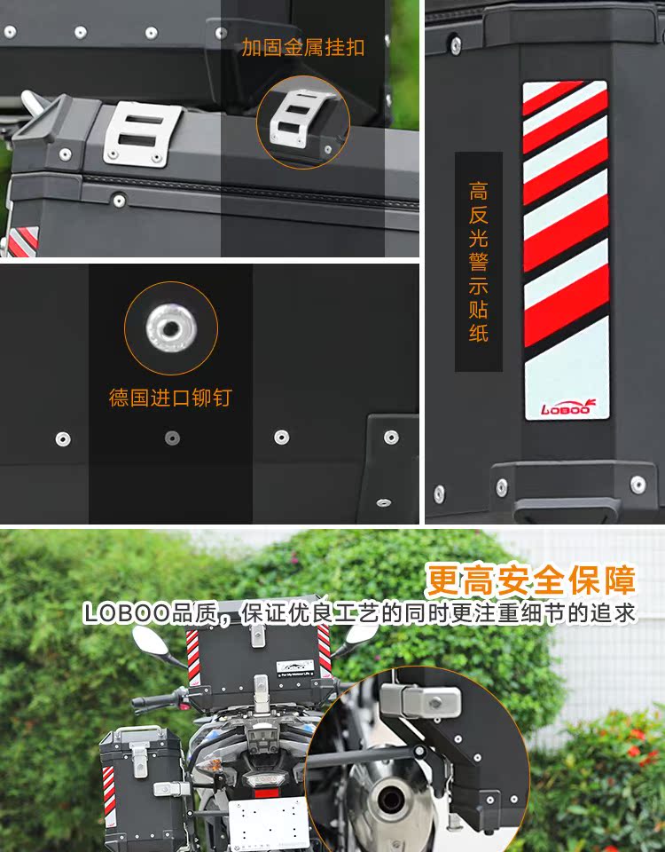 LOBOO củ cải xe máy bên hộp BMW G310GS hộp phía sau hộp Ba hộp khung nhôm bên hộp hộp đựng đồ xe máy