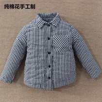 Handmade Cotton Clothes Students Winter Pure Cotton Flowers Boys Cotton Padded Jacket Cotton Shirts Pure Cotton Padded Jacket Children Dress Winter Clothing